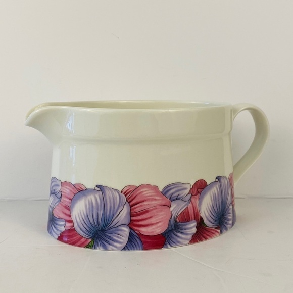 PORTMEIRION gravy boat open sauce botanic blooms pink purple floral flowers - Picture 1 of 12
